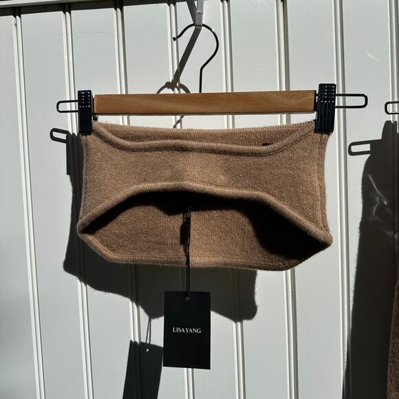 Lisa Yang Winnie Shorts Size 0 XS & Selah Bandeau Bra Size 1 S / M Walnut Camel - Picture 13 of 16